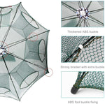 ZORBES® Fishing Net,Fish Net,Bait Fish Trap Cast NetFolded Angling Outdoor Appliance(8 Sides 8 Holes)