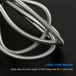 Serplex® 6.5Ft Flexible Stainless Steel CPAP Tube Cleaning Brush with 7 Inch Spiral Handy Wire Bristle for Standard 22mm Diameter Tubing 2 PCS