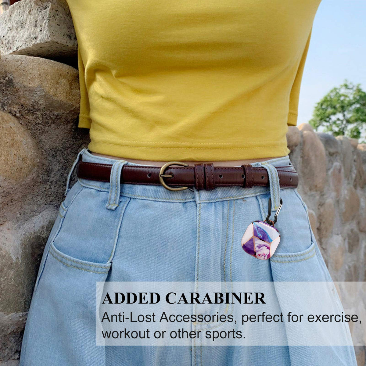 ZORBES® Fashion Design Protective Cover for Samsung Galaxy Buds Pro(2021),Galaxy Buds 2,Galaxy Buds Live,Shockproof Cover for Creative Design Key Ring (Without Earphone, Seperate Pieces Design)