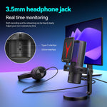Verilux Gaming USB Microphone for Streaming and Recording with Touch Mute & RGB | 70.9 in Cable