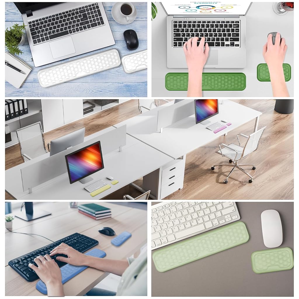 ZORBES® Keyboard Wrist Rest Set Ergonomic Keyboard Mouse Wrist Support