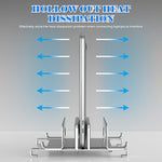 Verilux® Laptop Tablet Stand Multi Devices Desk Holder Organizer Stand Rugged Stainless Steel Desk Organizer Adjustable Spacing Design Utility Desk Stand for Laptop, Tablet, Phone, E-Reader