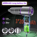 ZORBES® Car Vacuum Portable Cordless with Multi Attachments, 20000PA High power Mini Vacuum Cleaner, Compressed Air Duster, Air Blower, Pump Hand Held Vacuum with Brushless Motor for Car, Home, Office