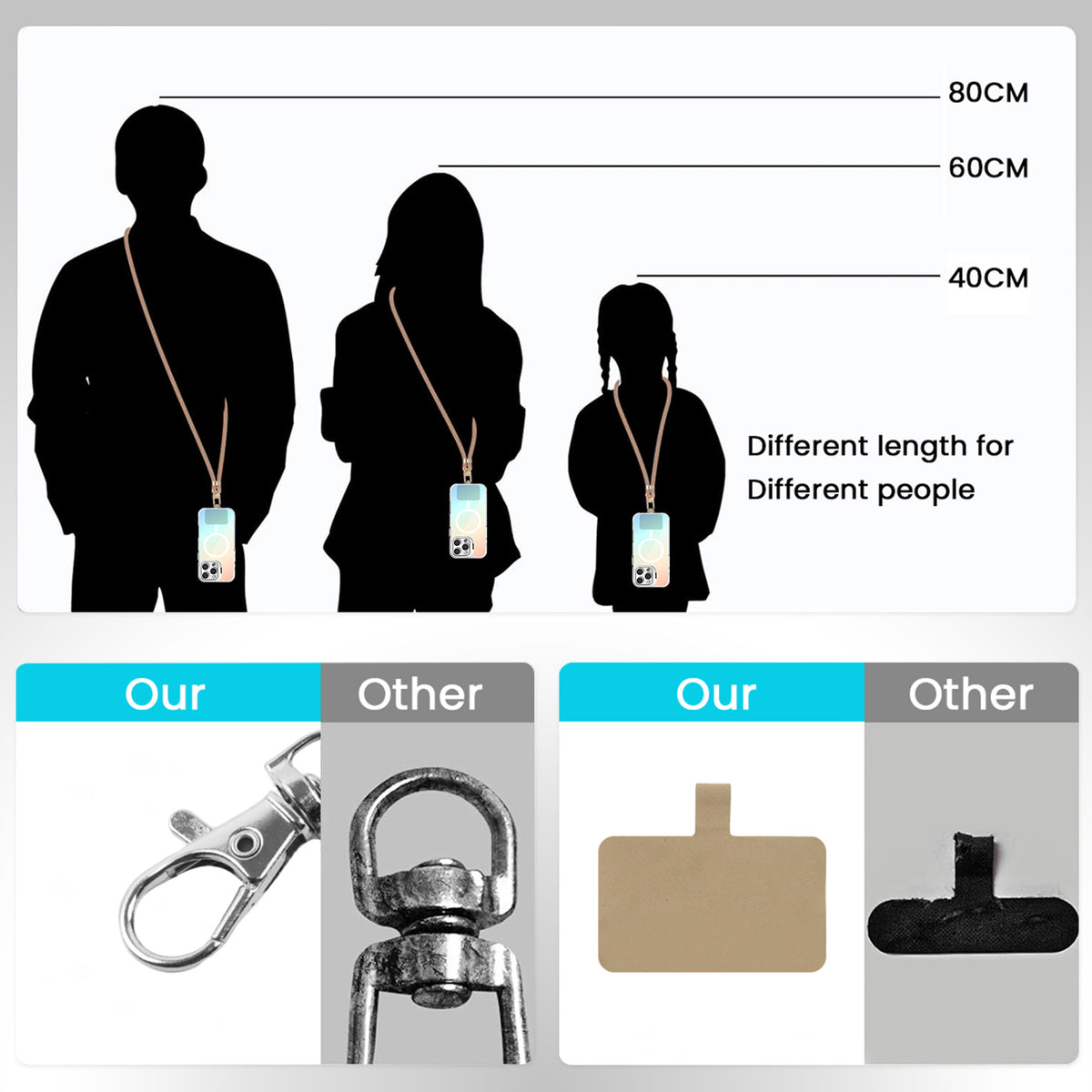 ZORBES® Compatible with iPhone 16 Pro Phone Case with Nylon Lanyard for iPhone 16 Pro Support MagSafe Fashion Translucent Magnetic Phone Case with 2 in 1 Folding Camera Protective Frame Phone Holder