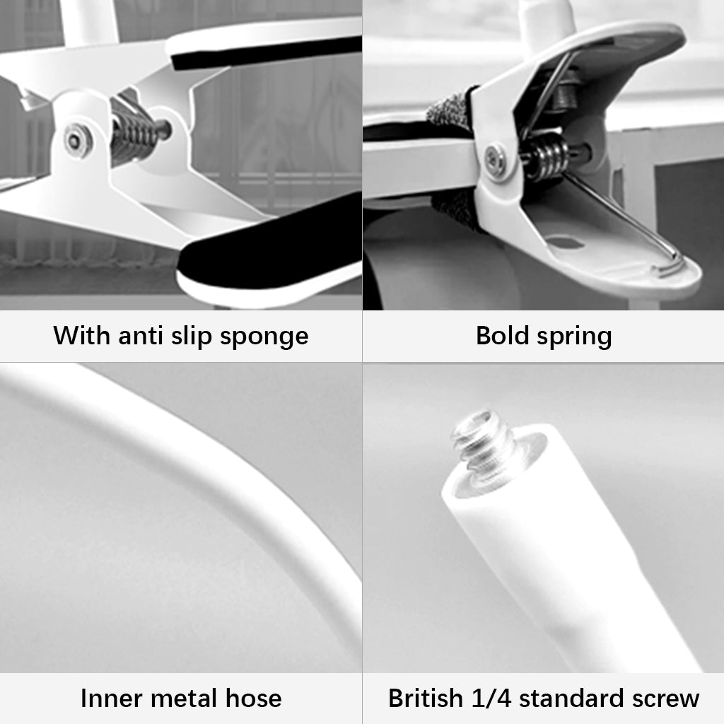 ZORBES® 9.8 inches Flexible Baby Monitor Clip Camera Mount 1/4" Threaded Hole, Flexible Gooseneck Baby Monitor Mount Stand Compatible with Infant Optics DXR-8 and DXR-8 PRO Video Baby Monitor Camera