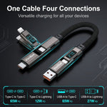 Verilux® 4 in 1 Magnetic Type C Cable 65W Fast Charger with Display