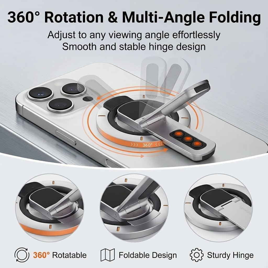 ZORBES® Magnetic Phone Holder Ring Grip 360 Rotating Kickstand