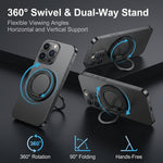 ZORBES® Ultra Slim Magnetic Phone Ring Grip 360 Swivel Kickstand
