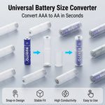 ZORBES® 4pcs AAA to AA Battery Adapter Converter Holder Case