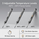 Serplex® Cordless Soldering Iron Pen Kit USB Rechargeable 3 Temp