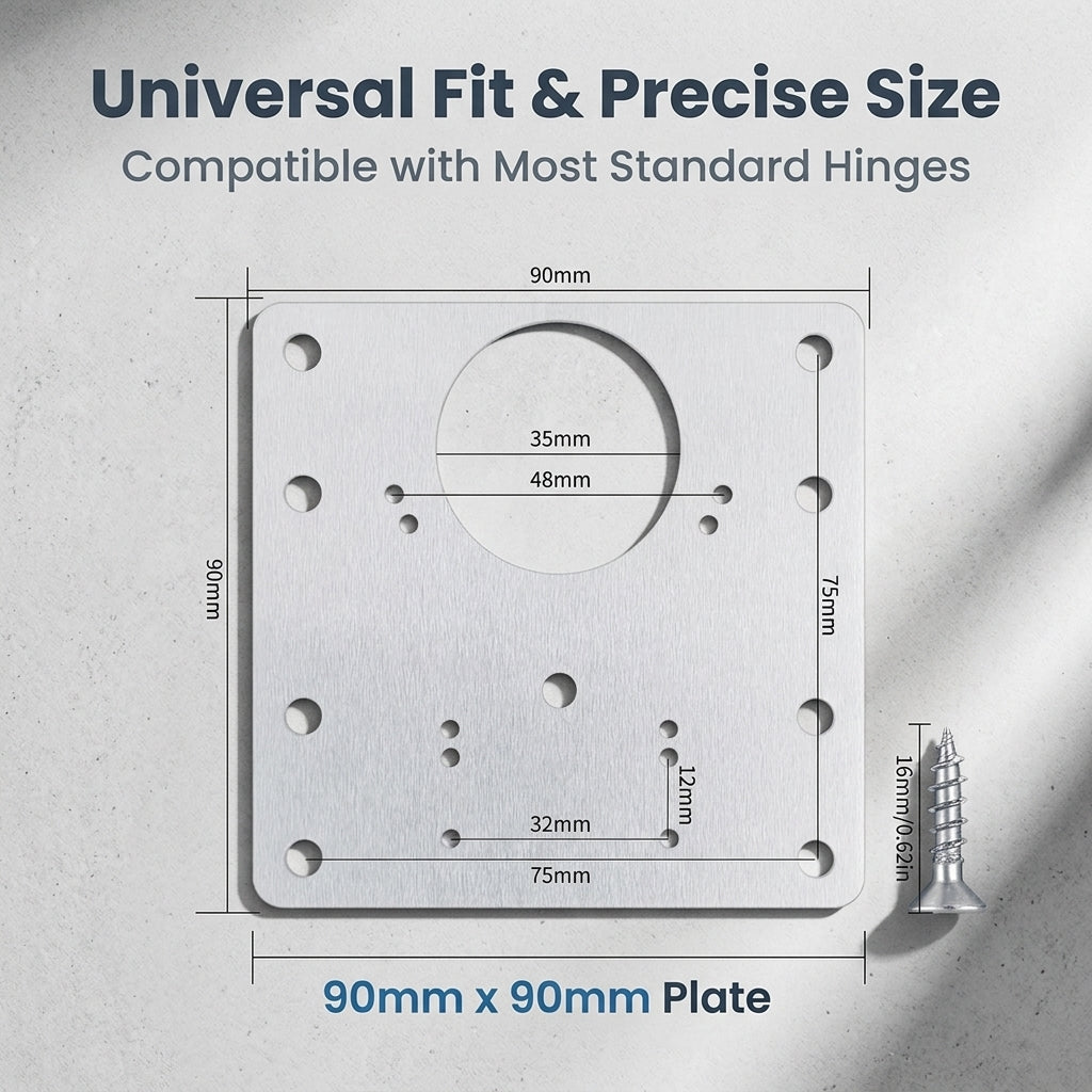 Serplex 8pcs Cabinet Hinge Repair Plate