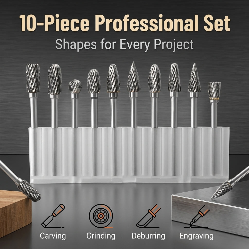 Serplex Tungsten Carbide Rotary Burr Set