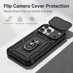 ZORBES® Heavy Duty Case for iPhone 16 Pro Max with Stand & Lens Cover