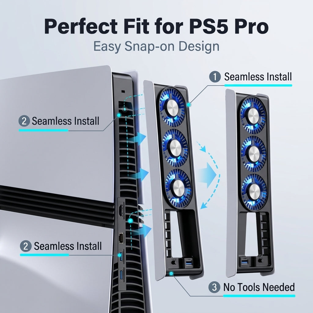 ZORBES USB Cooling Fan for PS5 Pro Heat