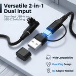ZORBES Charger Cable 2-in-1 3.3 FT Compatible