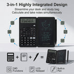 ZORBES® 2-in-1 Scientific Calculator with Writing Tablet & Stylus
