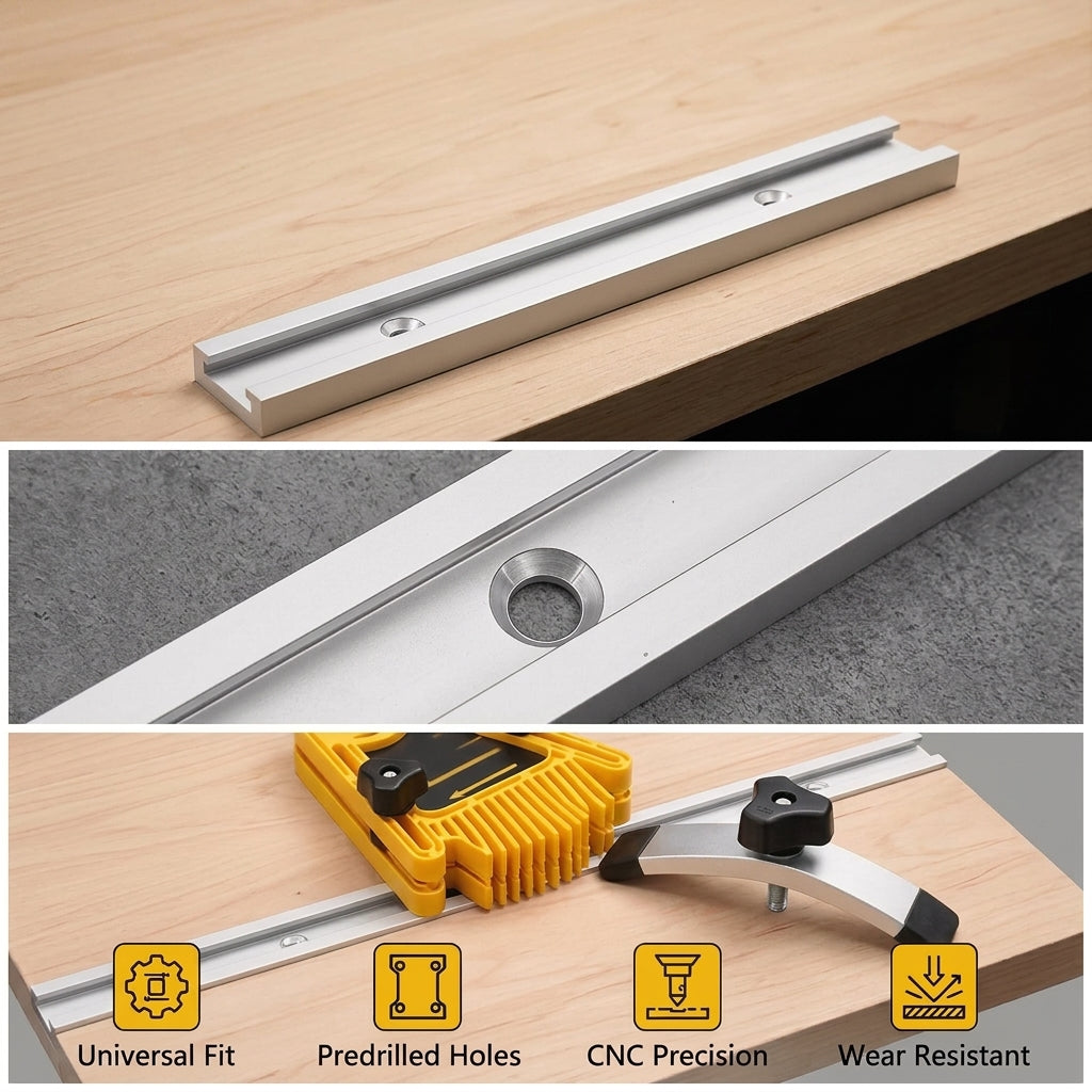 Serplex® 400mm Aluminum Universal T-Track for Woodworking