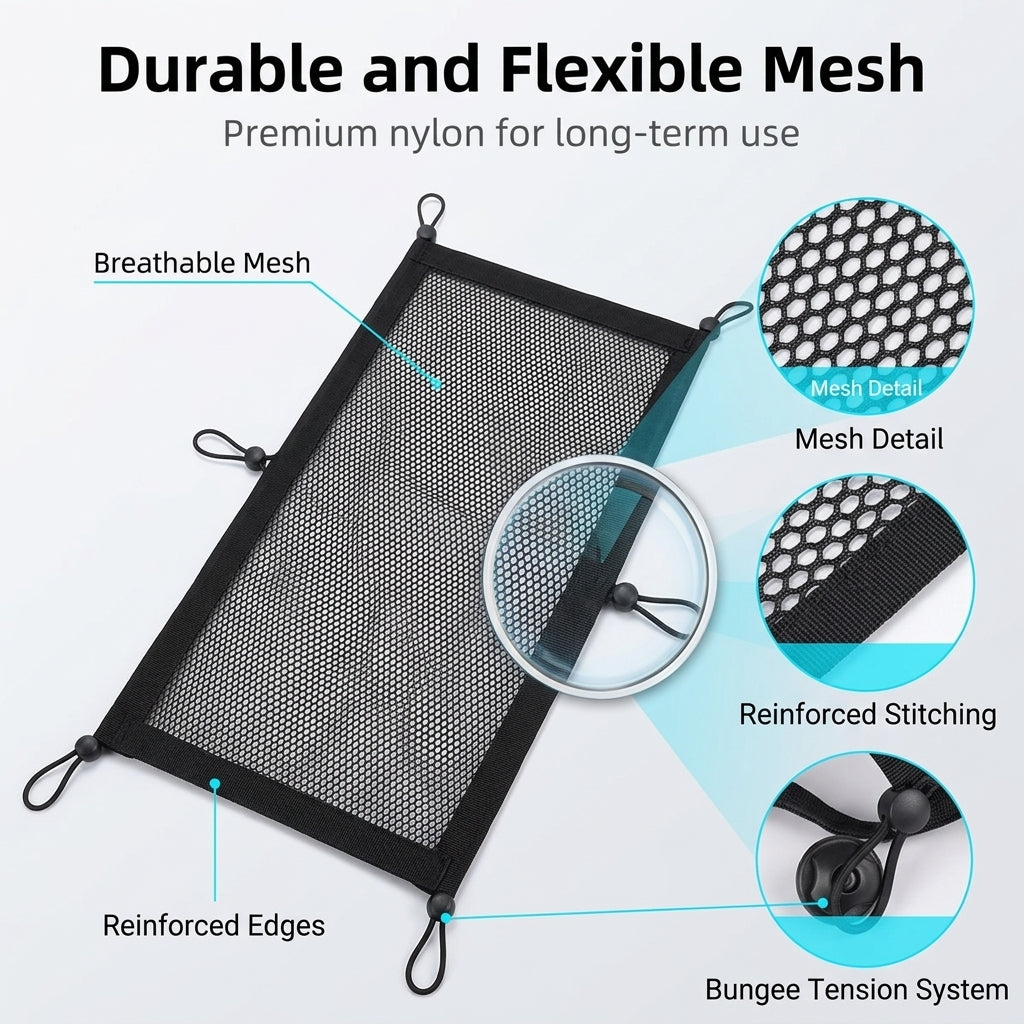 Serplex® Under Table Organizer Mesh Net Desk Cable Management