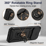ZORBES® Heavy Duty Case for iPhone 16 Pro Max with Stand & Lens Cover