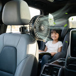 Verilux Dual USB Car Back Seat Fan for Baby & Family