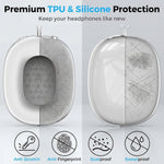 ZORBES® Clear TPU Case Cover Set for AirPods Max 2 / 1 (White)