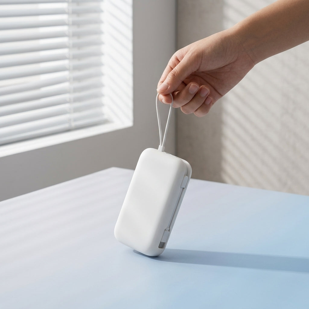 ZORBES® Clear Silicone Case for Xiaomi 10000mAh Built-in Cable Power Bank