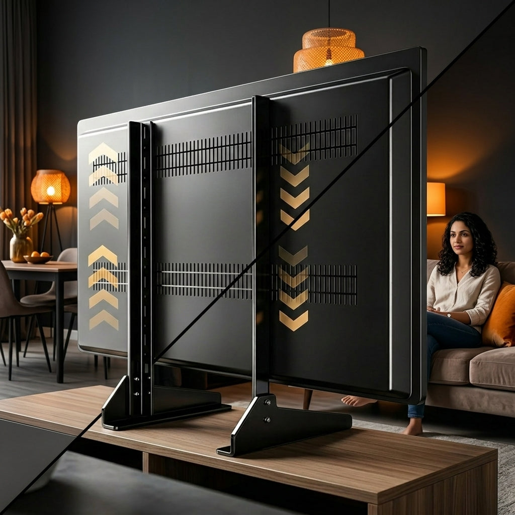 ZORBES® Universal Table Top TV Stand with Height Adjustment