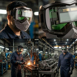 Serplex® 2 In 1 Auto Darkening Welding Helmet with Goggles Set