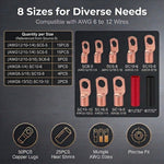 Serplex® Copper Ring Terminal Kit with Heat Shrink Tubing Set