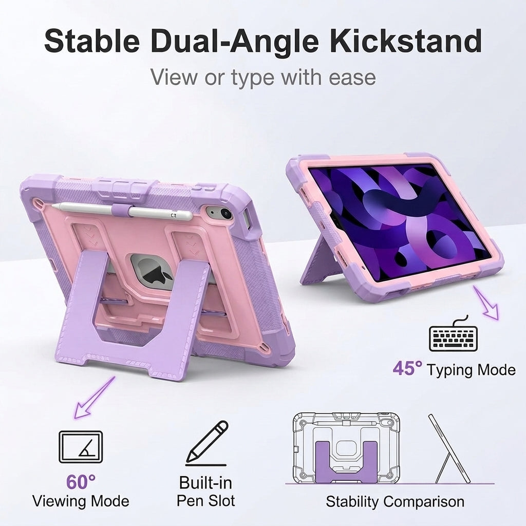 ZORBES® Case for iPad 11th 10th Gen 10.9'' with Strap and Stand