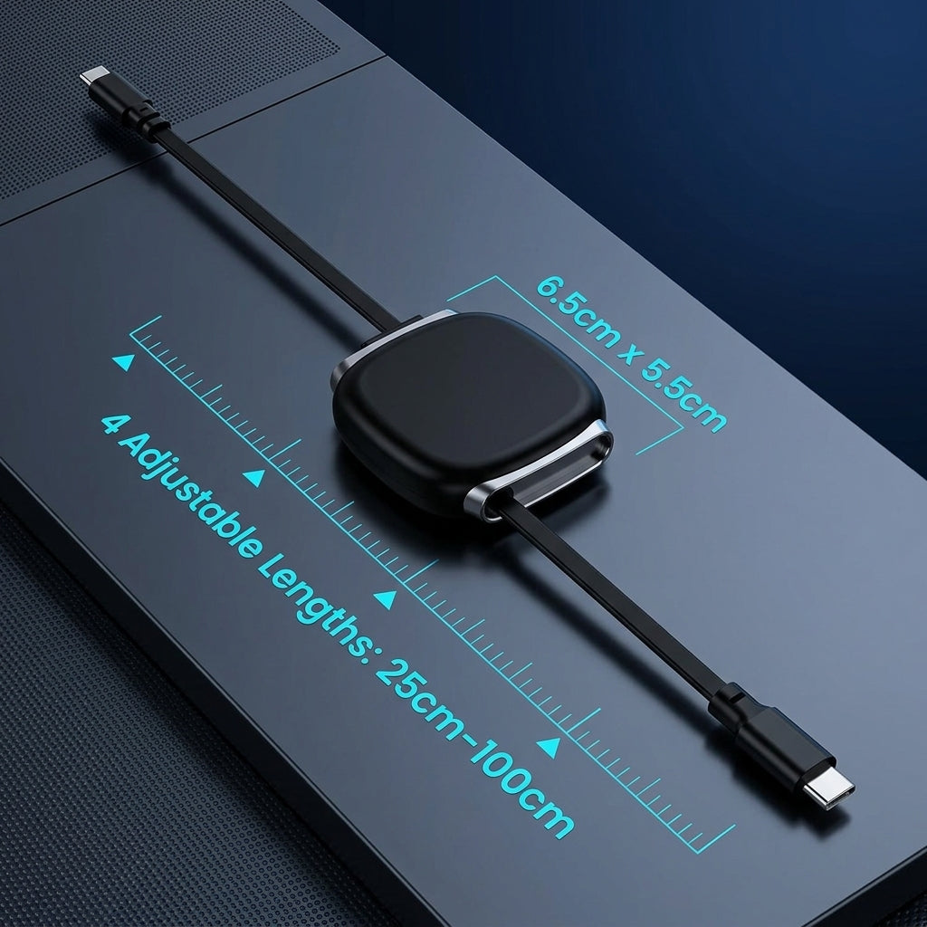 Verilux® Retractable USB C to C Cable PD 240W Fast Charging Cord