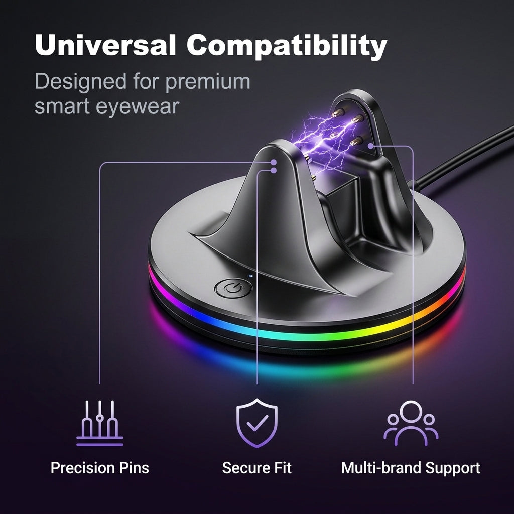 ZORBES® RGB Charging Dock Stand for Meta Ray-Ban Smart Glasses