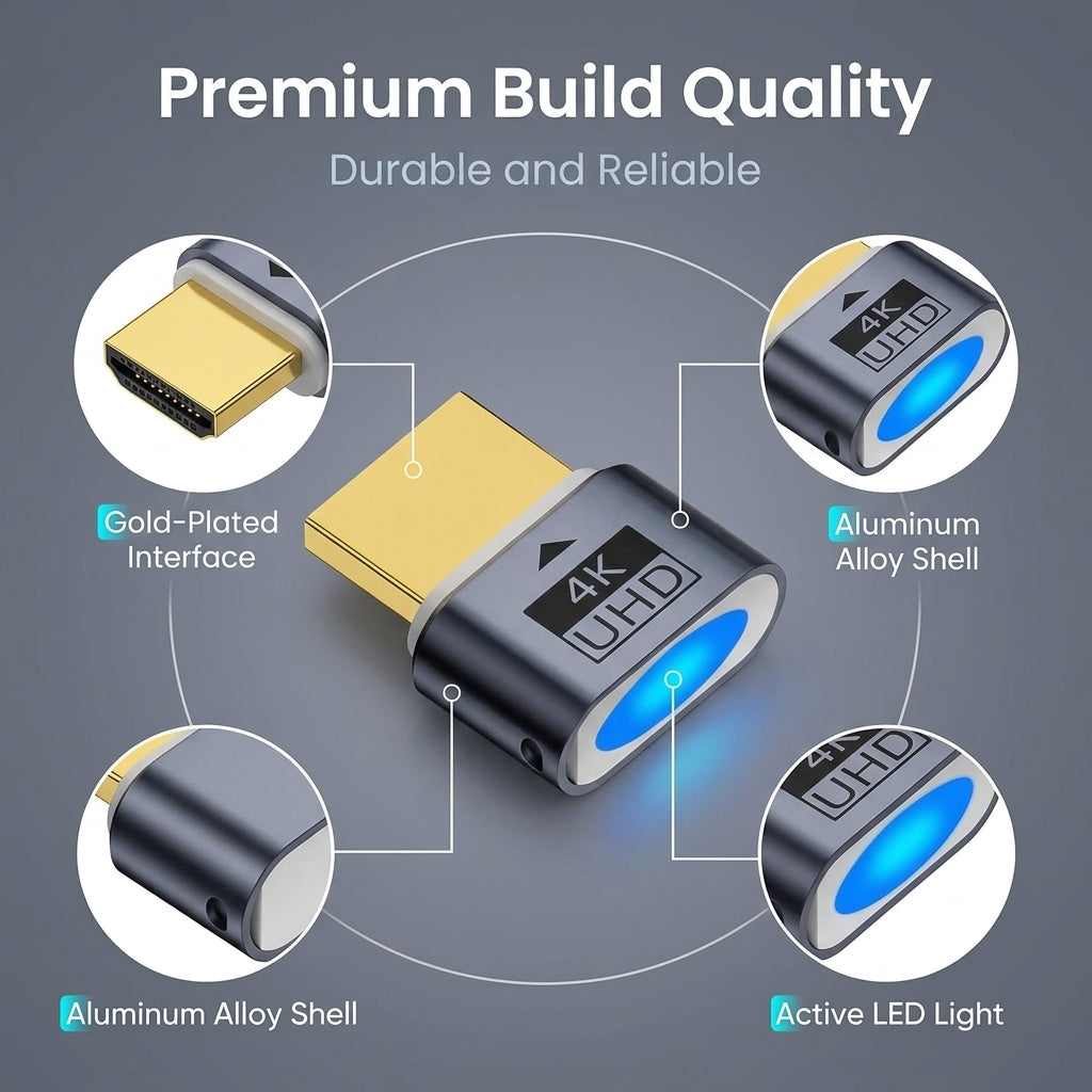 ZORBES® 2 Pack 4K HDMI Dummy Plug Virtual Display Adapter