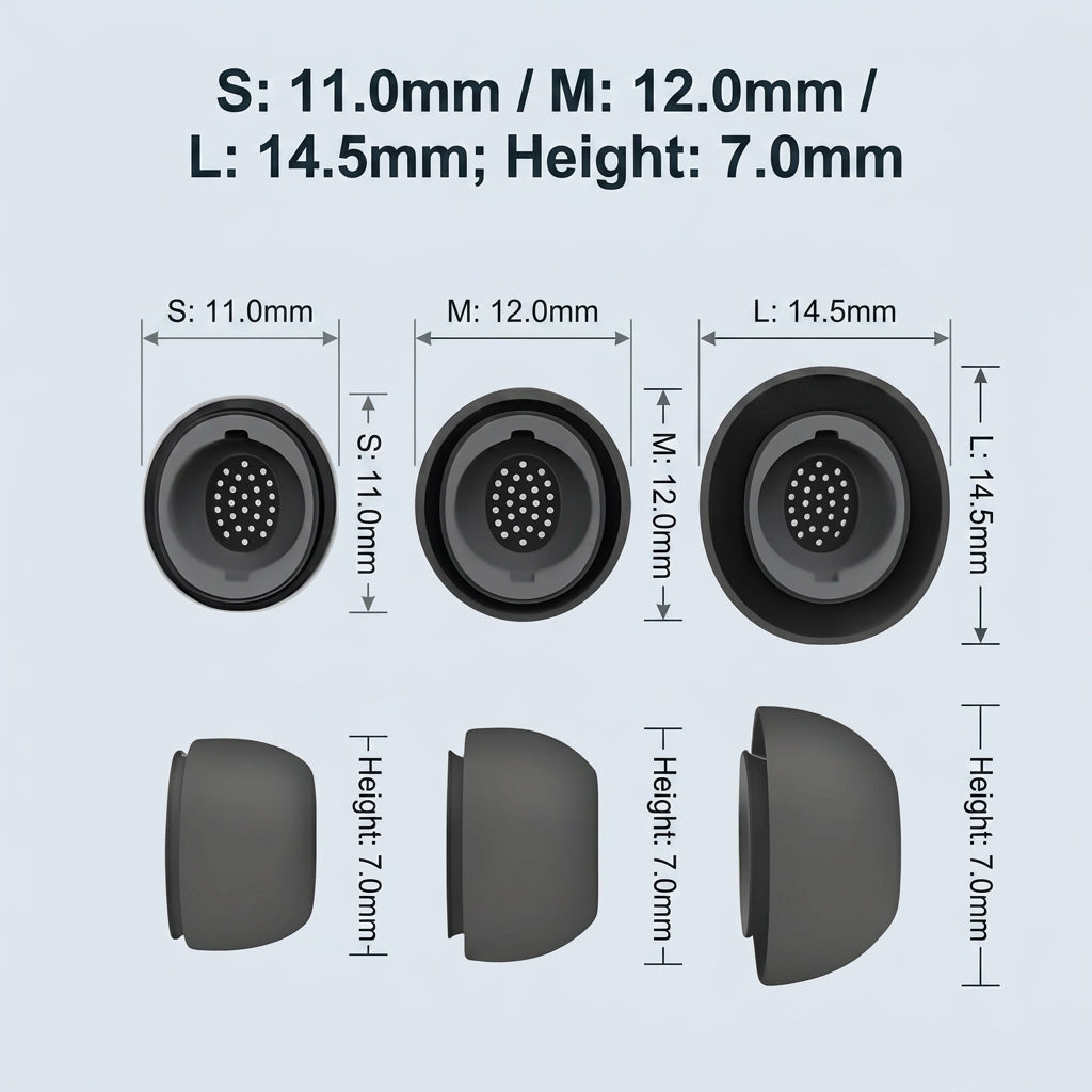 ZORBES® 3-Size Silicone Ear Tips Replacements for Galaxy Buds 3 Pro
