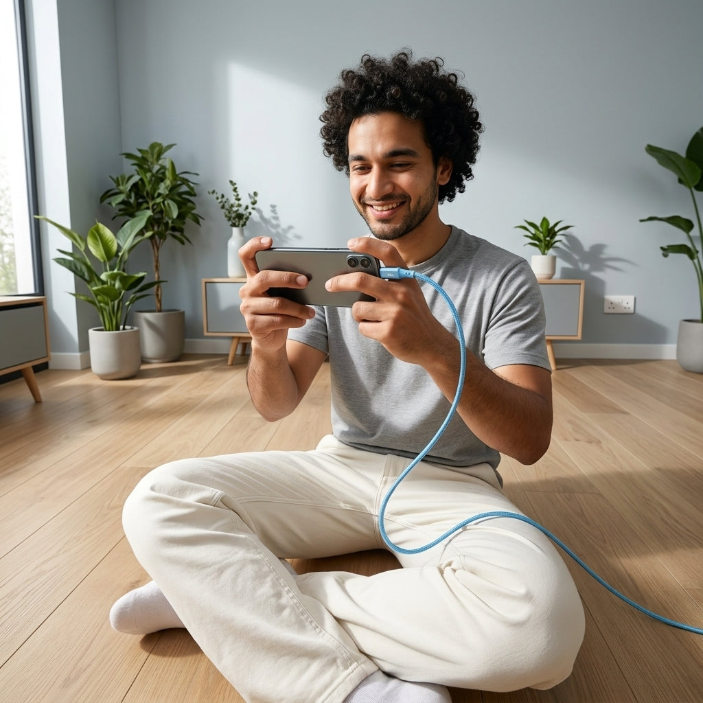Verilux® PD 30W USB-C to Lightning Cable with Breathing Light