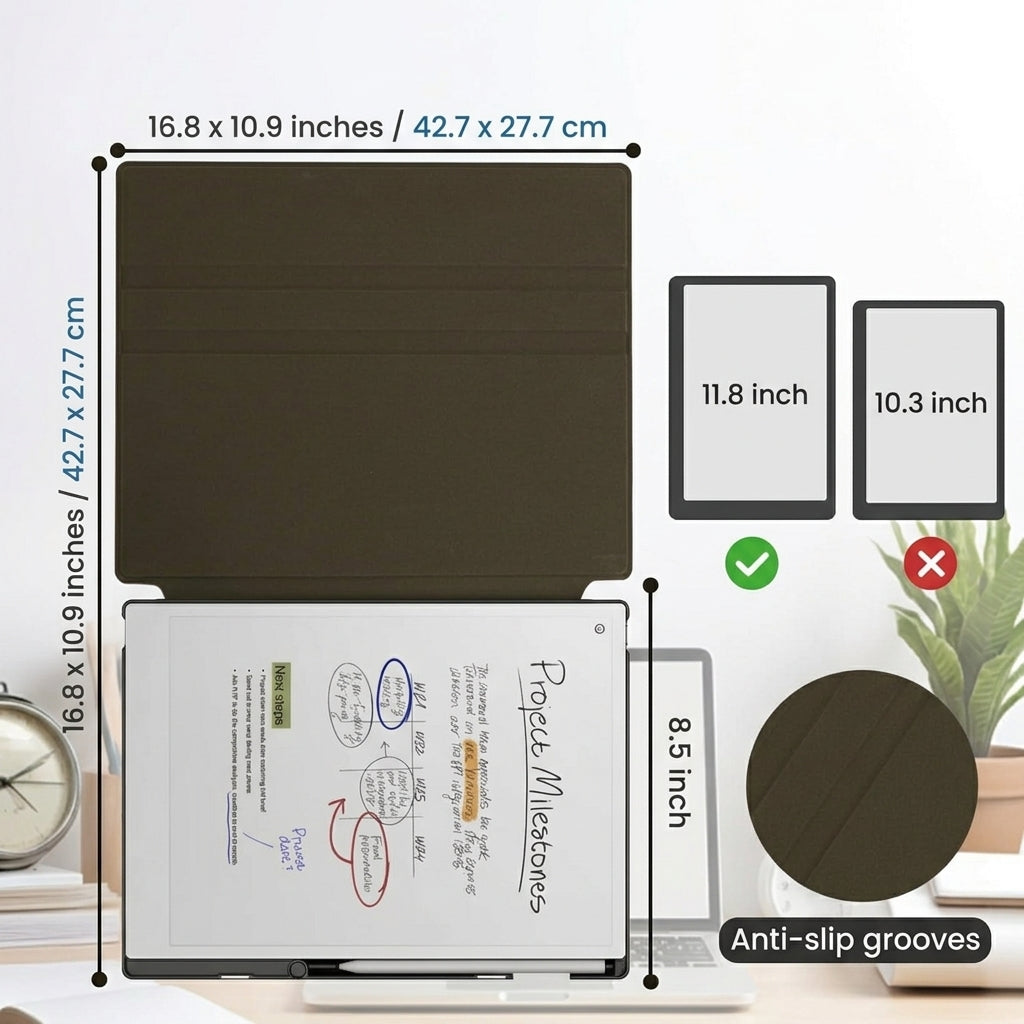 ZORBES® Slim PU Leather Folio Case for reMarkable Paper Pro 11.8