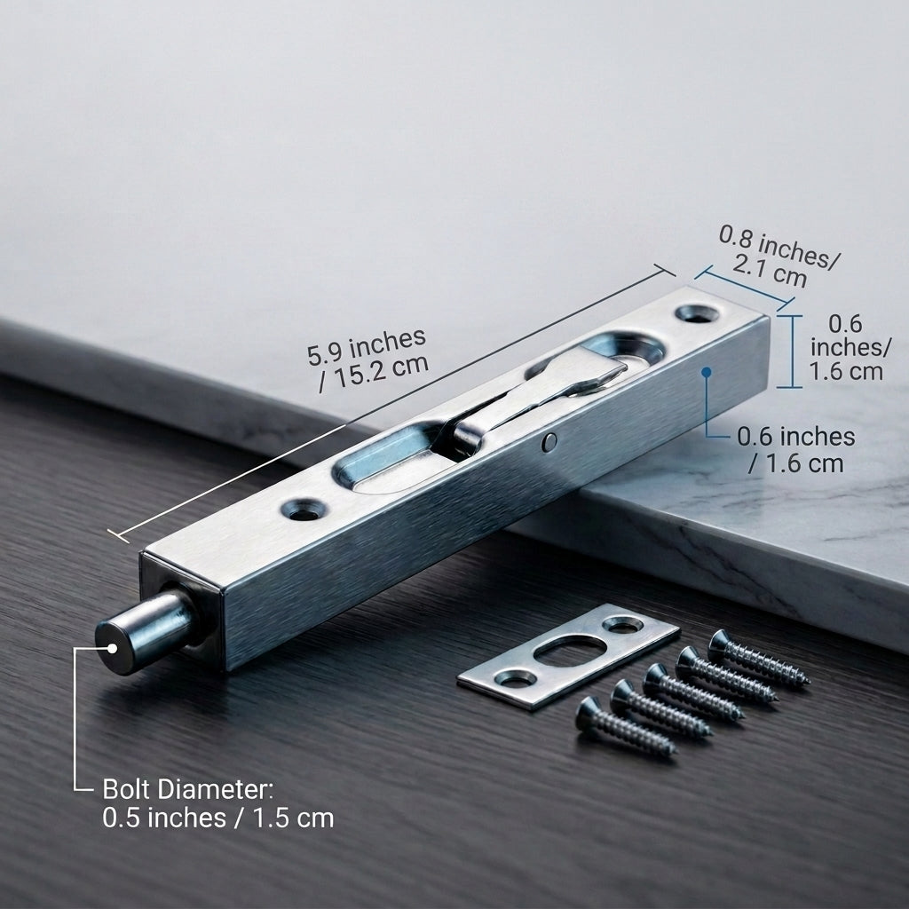 Serplex® 6 Inch 304 Stainless Steel Flush Bolt for Double Door