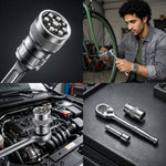 Serplex® 3PCS Universal Socket Set with 3/8 Hex Shank Adapter