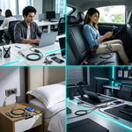 Verilux® PD 240W Multi Type C Cable Fast Charging with USB A Input