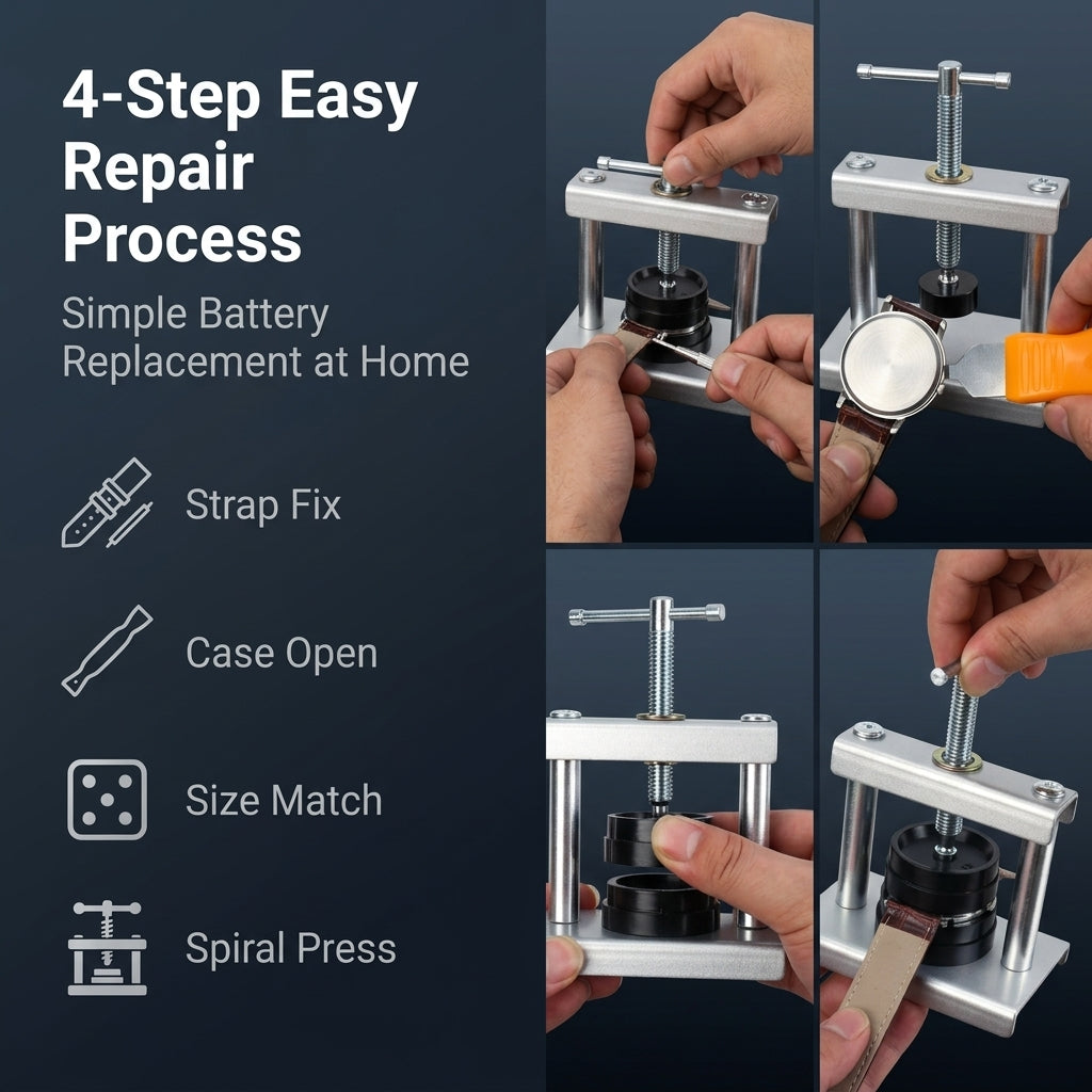 Serplex® Watch Repair Tool Kit with Back Case Pressing Device