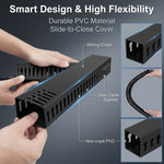 Serplex® 2Pcs Cable Raceway PVC Under Desk Cord Organizer Kit