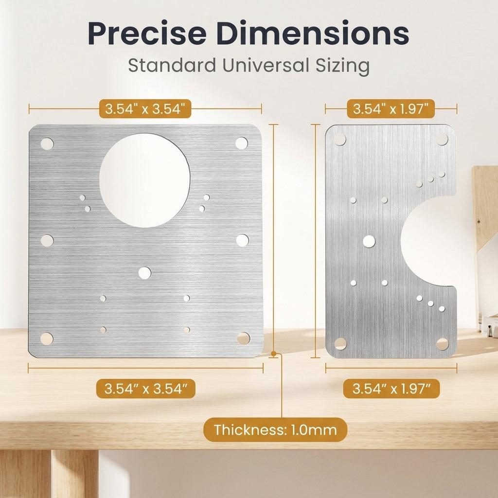 Serplex 8Pcs Cabinet Hinges Repair Plate