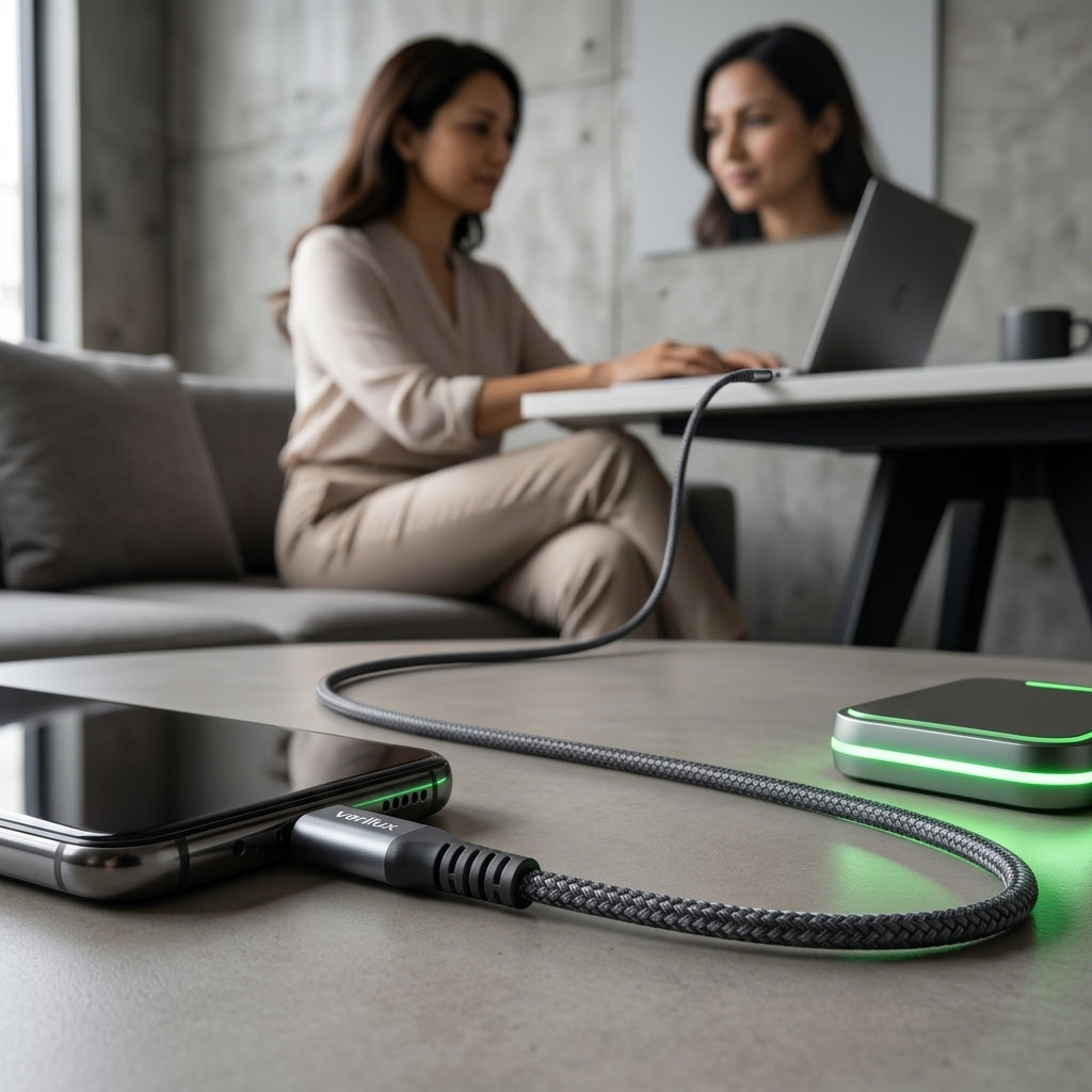 Verilux® 2 Pack PD 100W USB C to C Cable 6.6Ft Braided Fast Charger