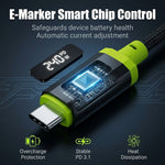 Verilux® 1.5M 240W Silicone Type-C to Type-C Fast Charging Cable