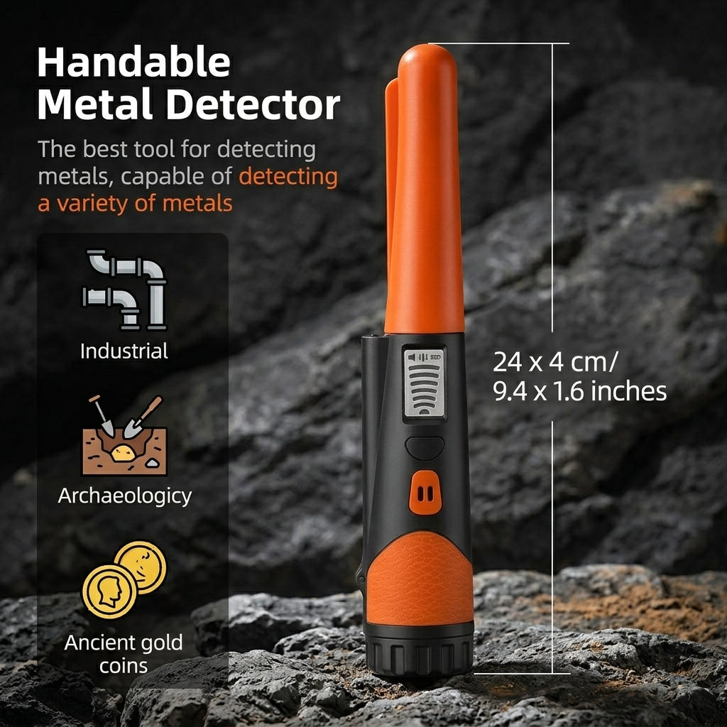 Serplex® Handheld Metal Detector with LCD Screen & 360° Probe