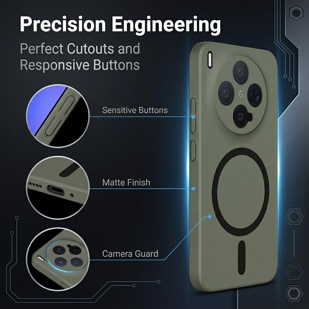 ZORBES® Matte PC Magnetic Case with Lens Protection for Vivo X300