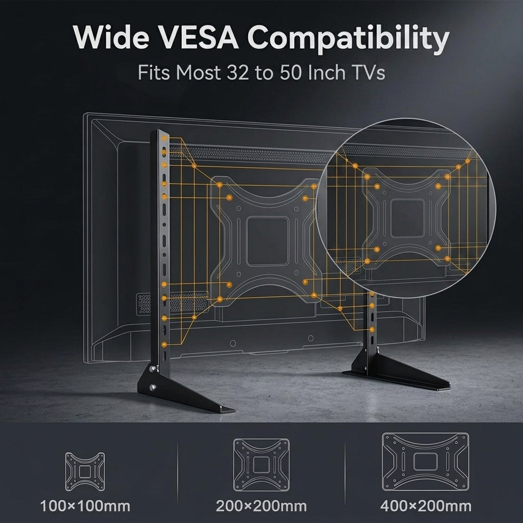 ZORBES® Universal Table Top TV Stand with Height Adjustment