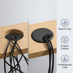 Serplex® 2.36 Inch Round Desk Cable Grommet Covers (6-Pack)