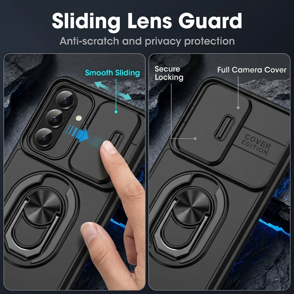 ZORBES® Case for Galaxy S26 with Magnetic Desk Ring and Lens Guard