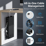 Serplex® 2Pcs Cable Raceway PVC Under Desk Cord Organizer Kit
